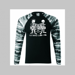 Načo Názov - Old School punk rock pánske tričko (nie mikina!!) s dlhými rukávmi vo farbe " metro " čiernobiely maskáč gramáž 160 g/m2 materiál 100%bavlna